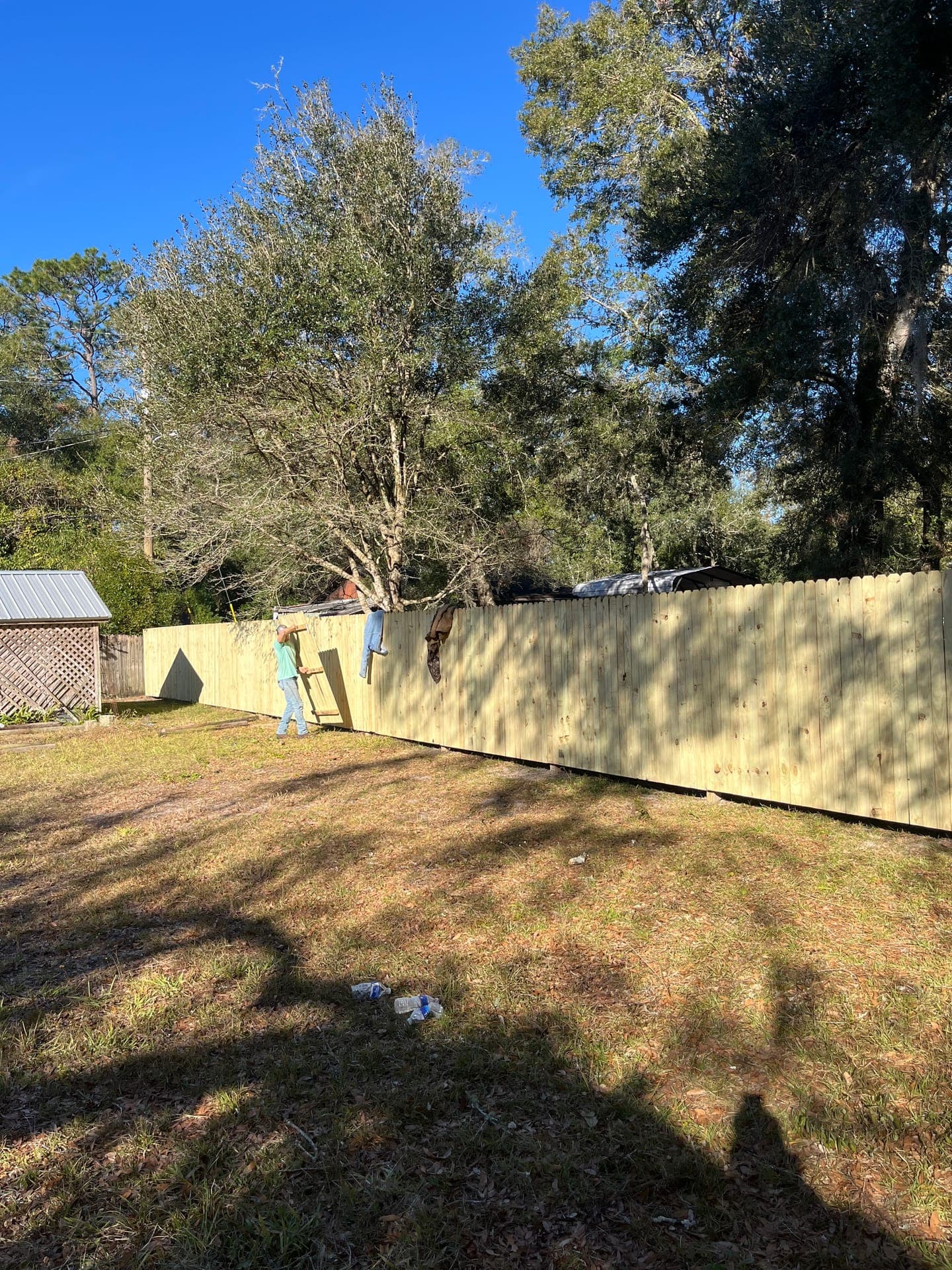 Field fence installed for livestock containment