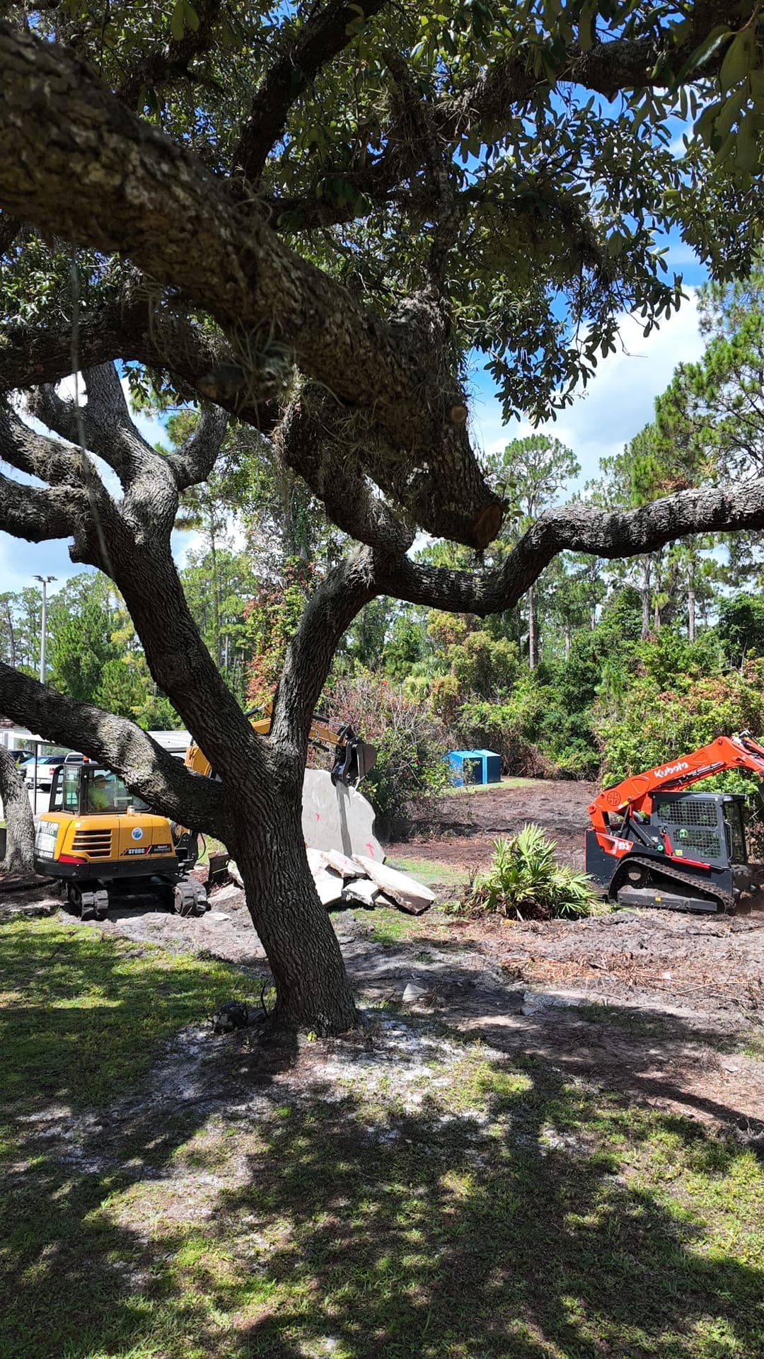 Concrete Slab & Driveway Removal by Hoag Land Services in Central Florida
