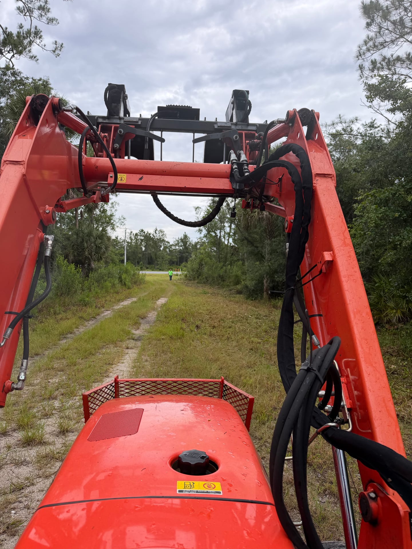 Brush mowing along a Central Florida right-of-way and pipeline corridor